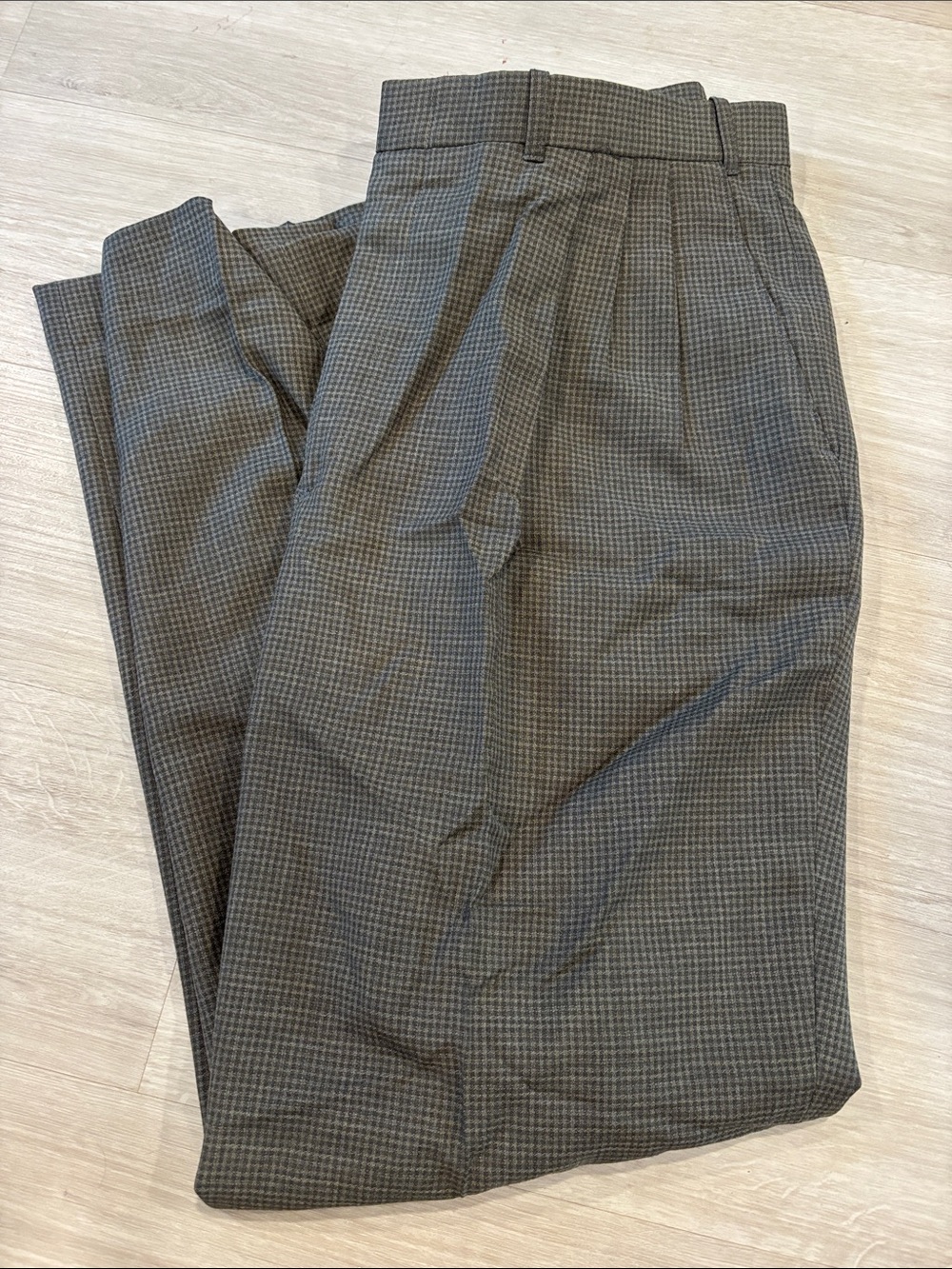 Men's Grey Houndstooth Dress Pants